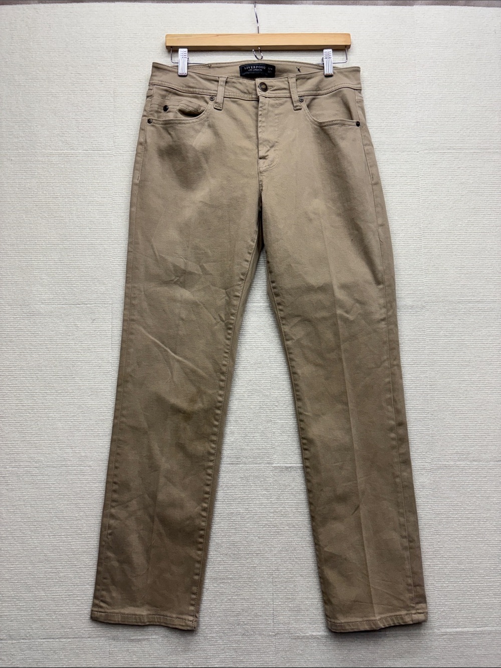 Liverpool | Men's Regent relaxed Straight Leg Jeans in Khaki 32X32
